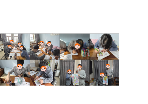 조각이 모여 하나의 작품이 되다! 2월 만들기 프로그램-4분할 협동화