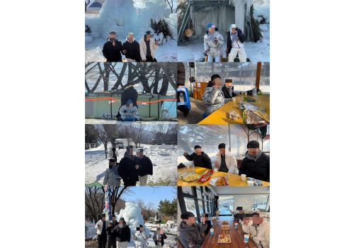 눈썰매로 남긴 겨울의 한 장면