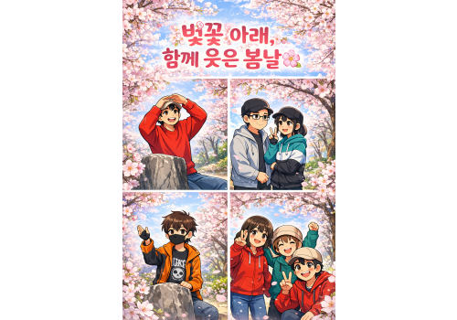 벚꽃 아래, 함께 웃는 봄날 ~~